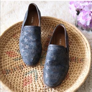 Trask Ali Navy Metallic Camo Star Loafers